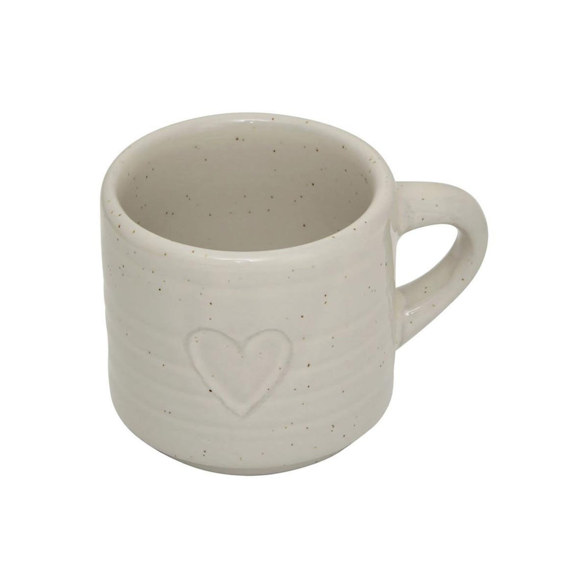SECRET DE GOURMET Lot de 6 Tasses à Café Expresso en Céramique  Adèle  8cl Blanc