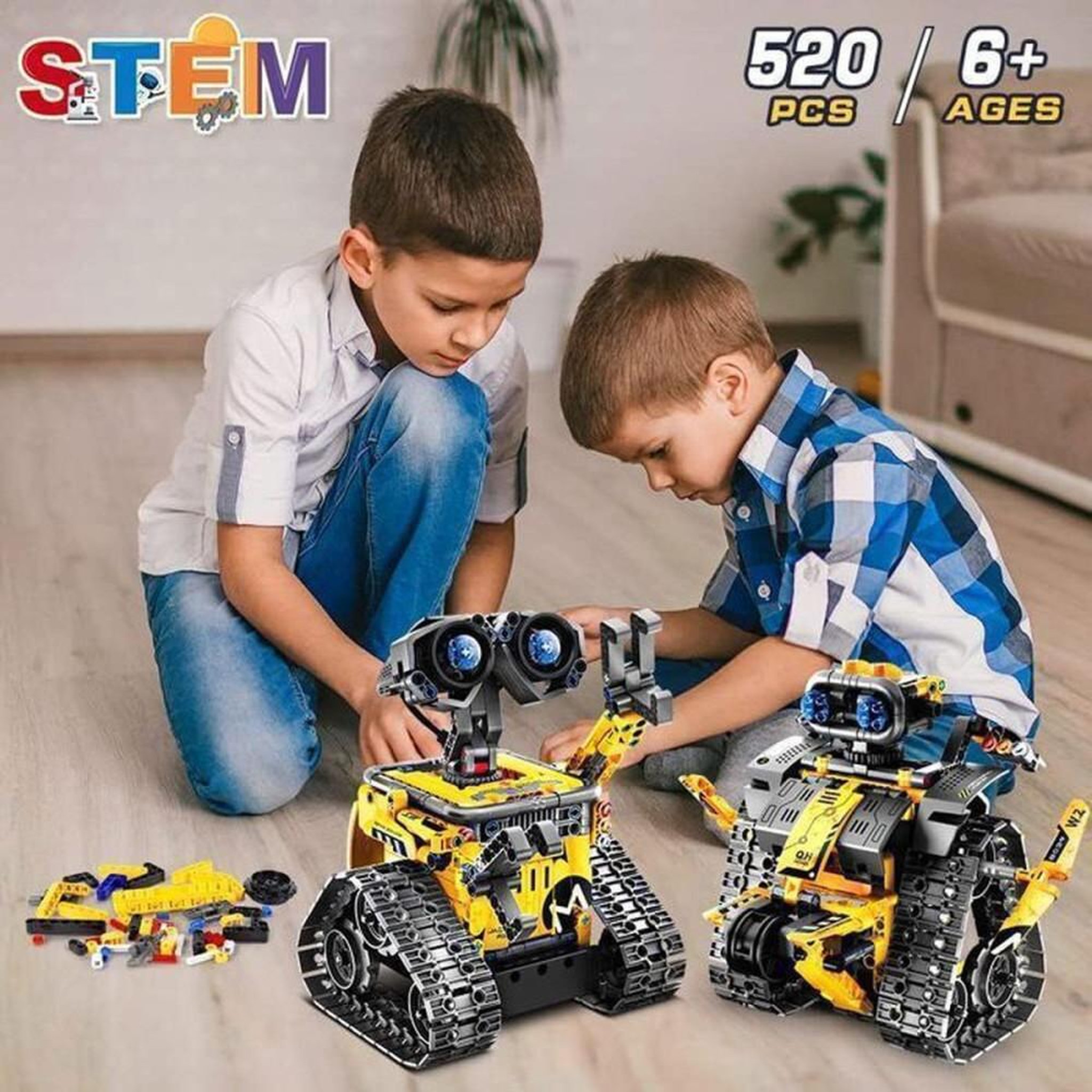 Voir la diapositive 5 : Kit de construction robot RC 3 en 1 Technic 520 pièces avec application et télécommande 2,4 GHz