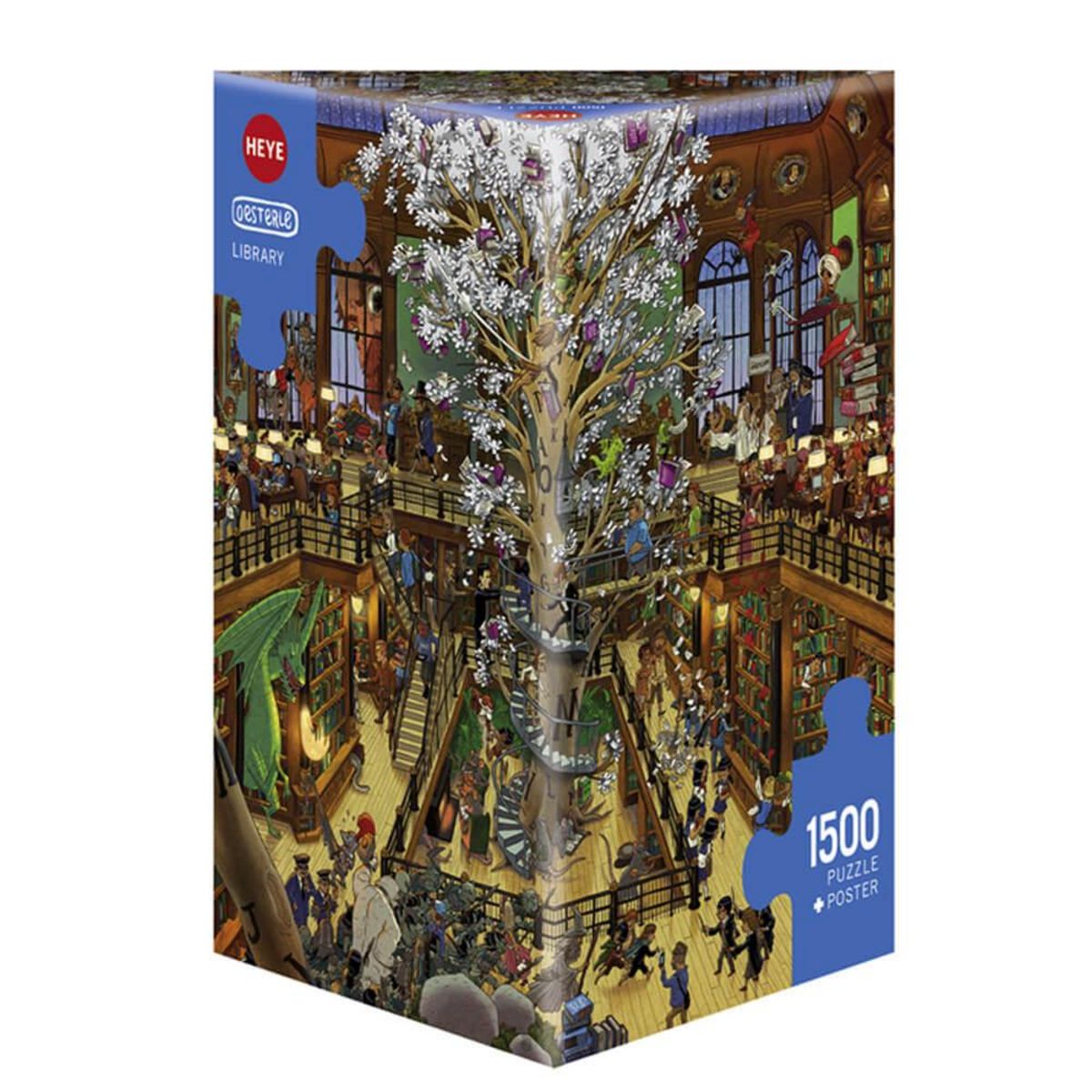 Heye Puzzle 1500 pièces : La librairie, Uli Oesterle
