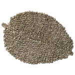 SECRET DE GOURMET Set de Table en Roseau  Feuille  33x48cm Naturel