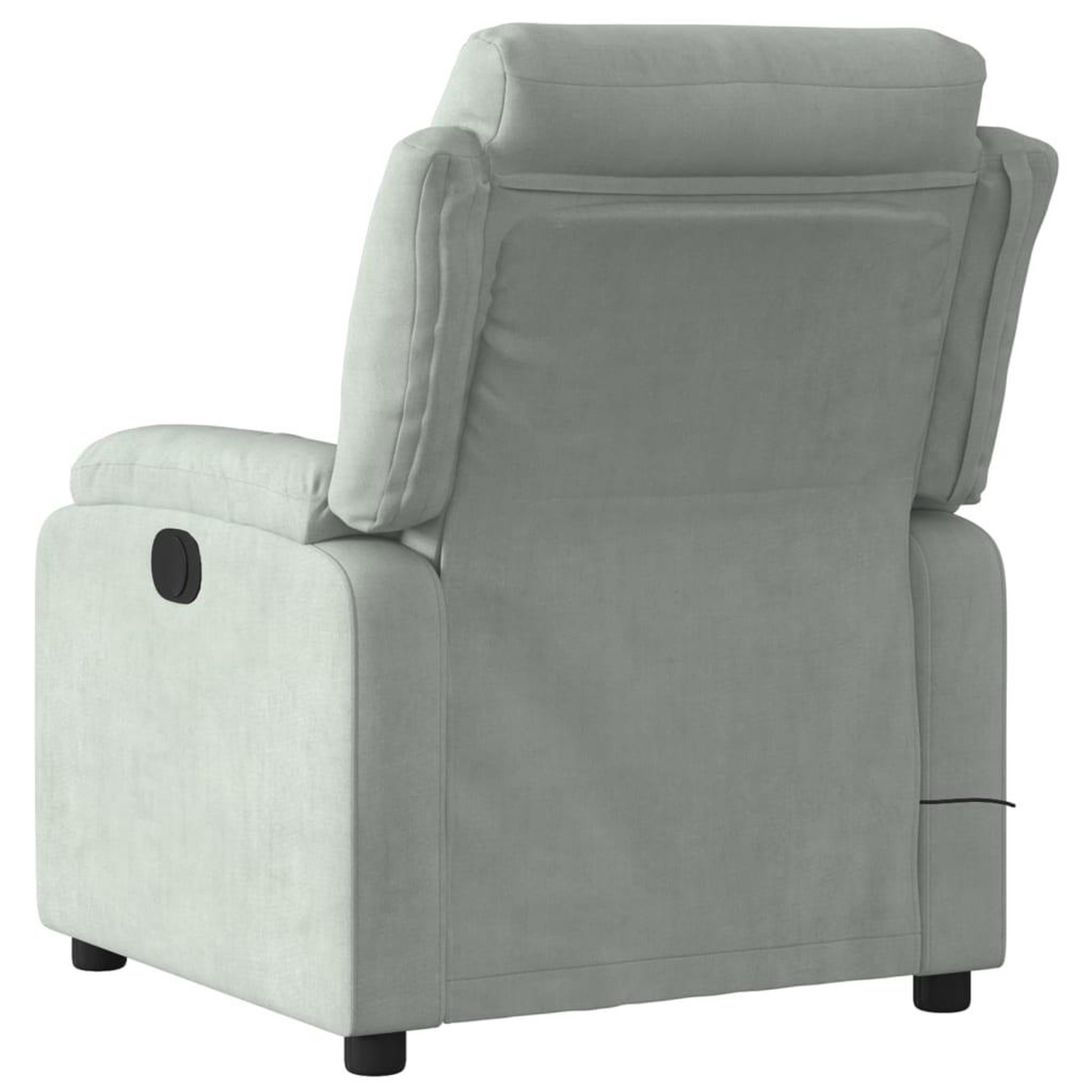 Voir la diapositive 5 : VIDAXL Fauteuil inclinable electrique de massage gris clair velours
