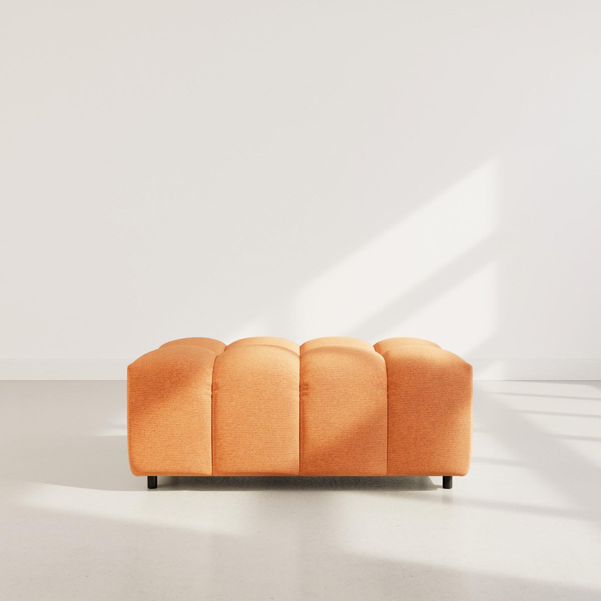 LISA DESIGN Adelaide - pouf en tissu texturé