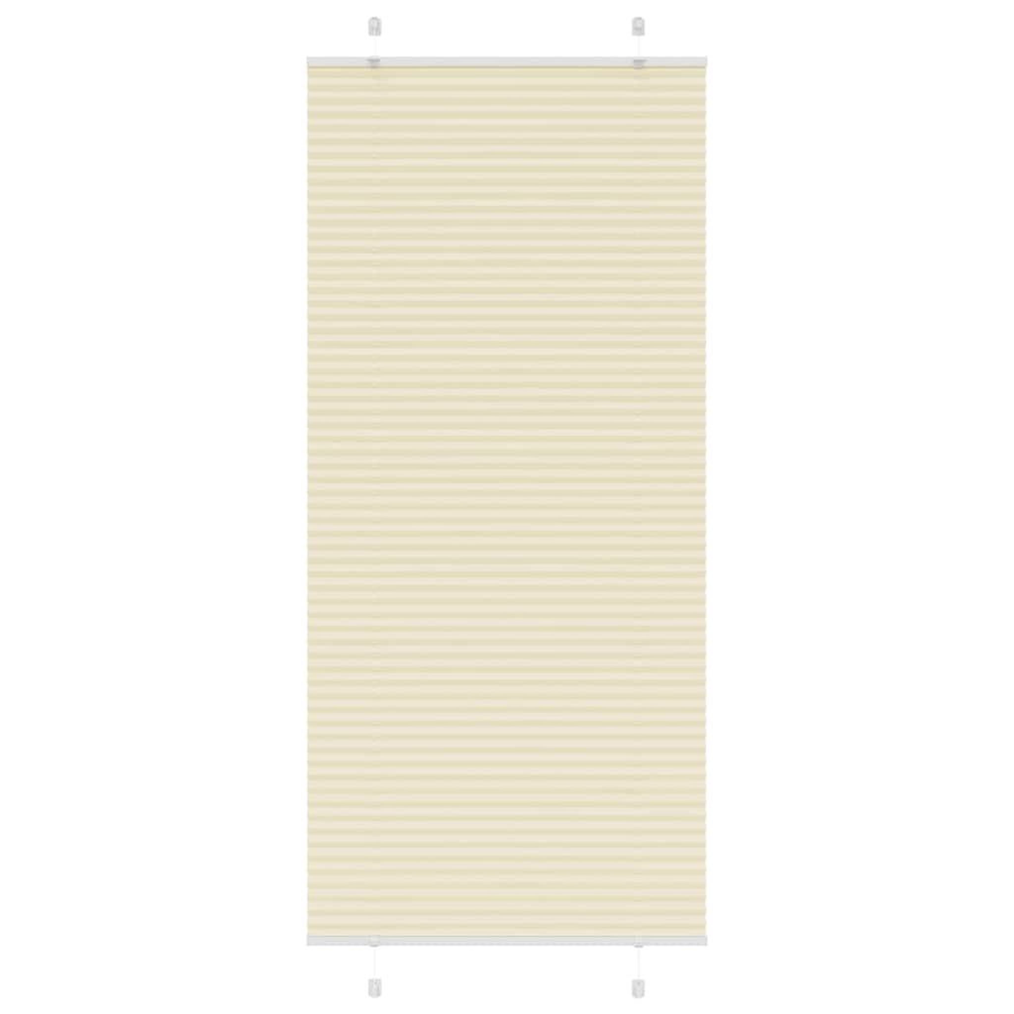 VIDAXL Store plisse creme 95x200 cm largeur du tissu 94,4 cm polyester