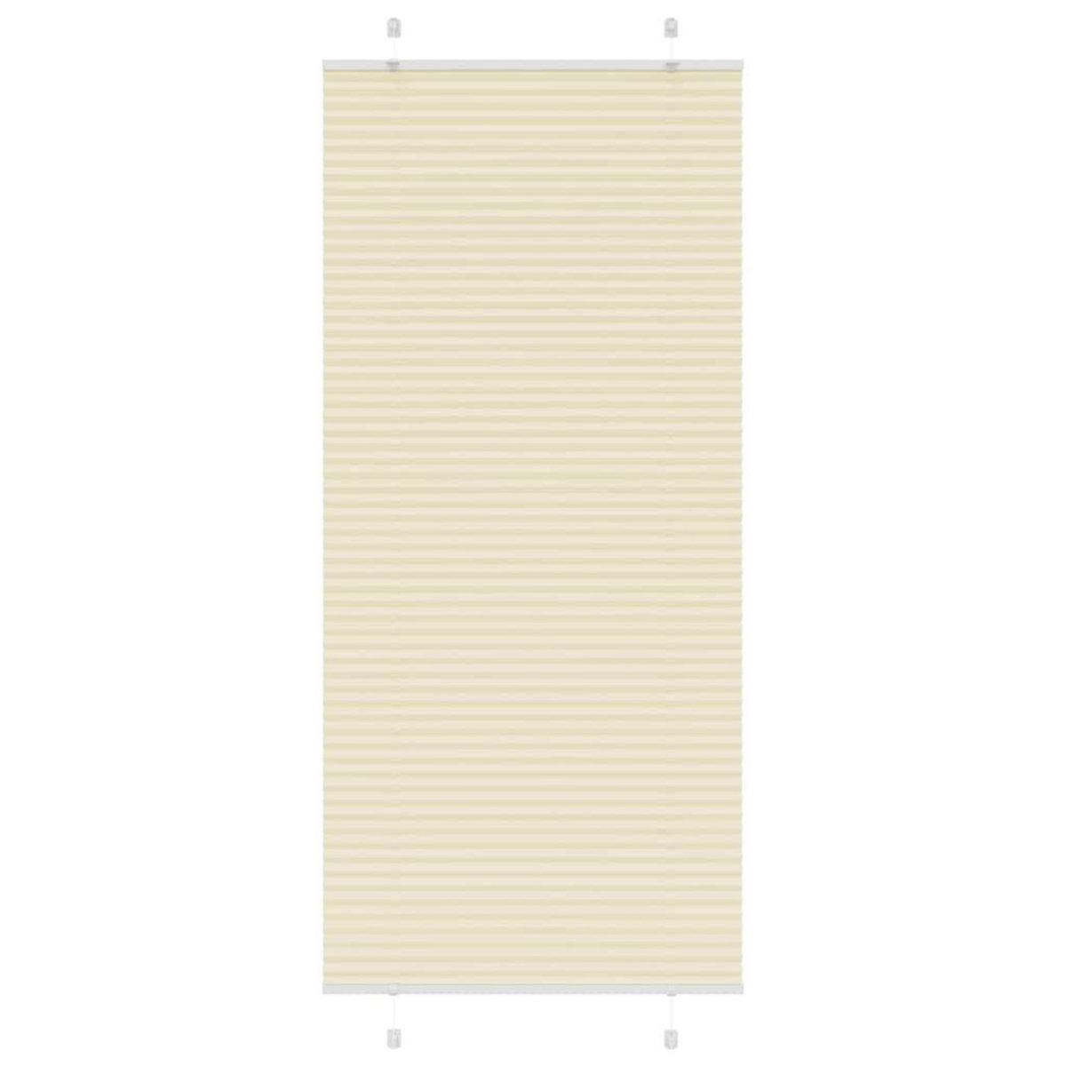 VIDAXL Store plisse creme 95x200 cm largeur du tissu 94,4 cm polyester