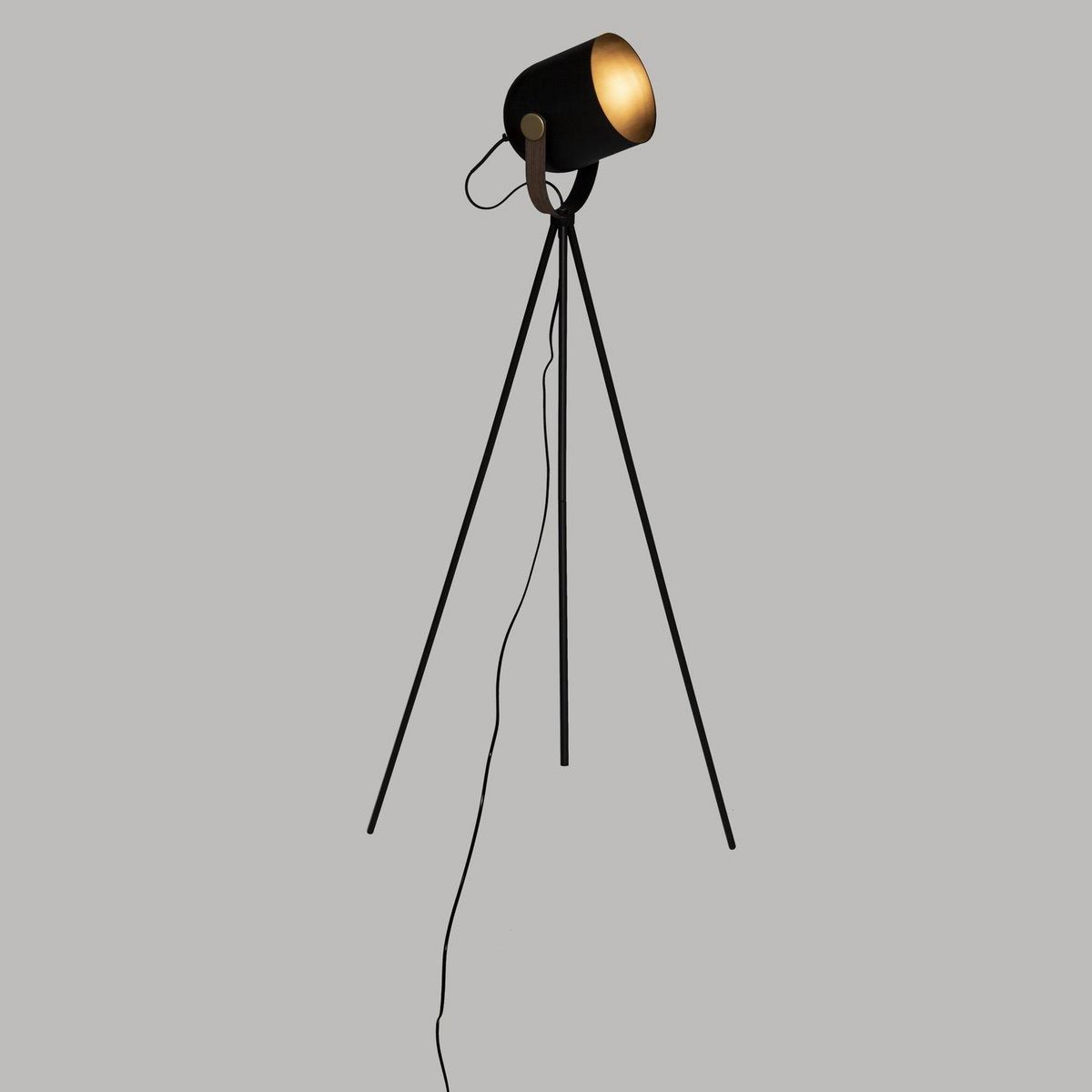 ATMOSPHERA Lampadaire trépied effet projecteur - Hauteur 136 cm - Noir