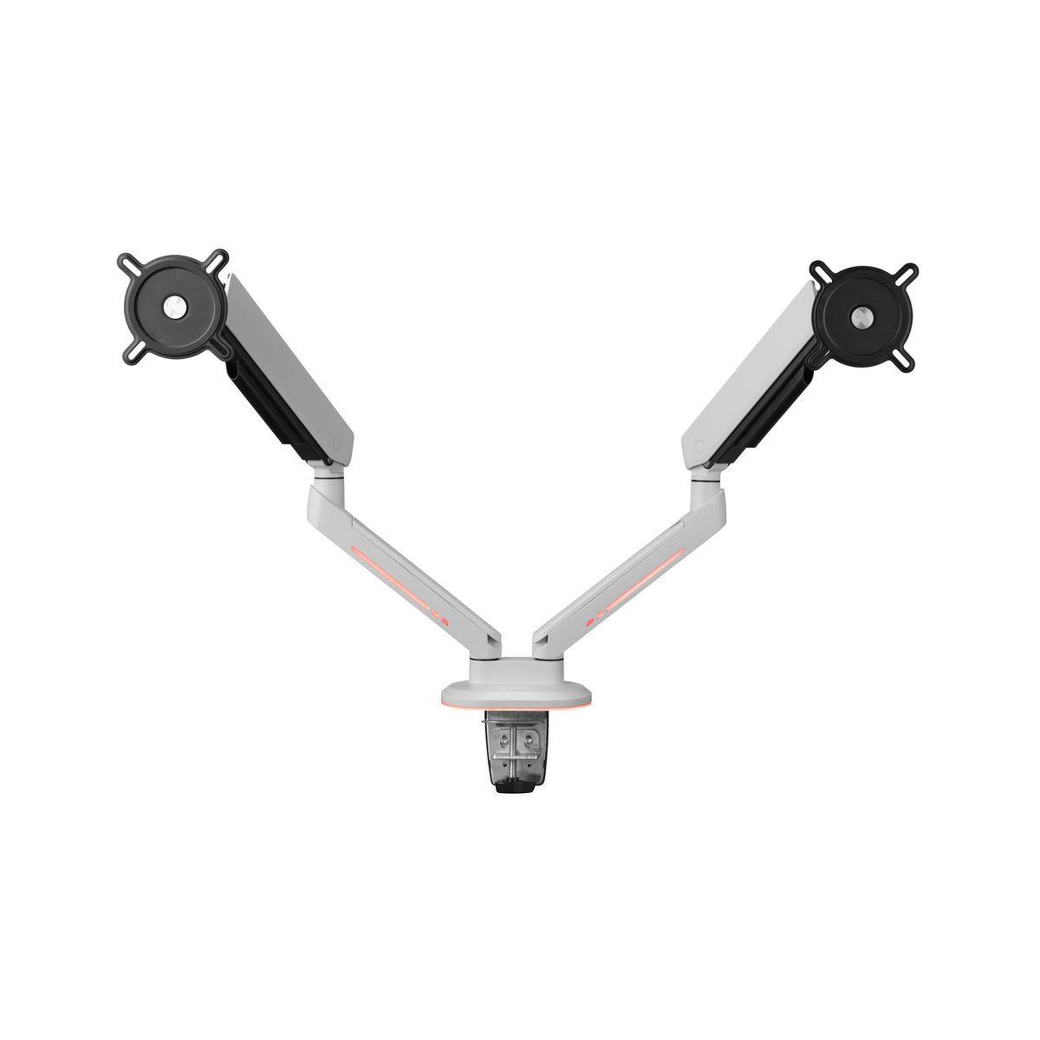 Voir la diapositive 3 : One For All Support écran pc 2 écrans 21/45'' blanc rgb inclinable
