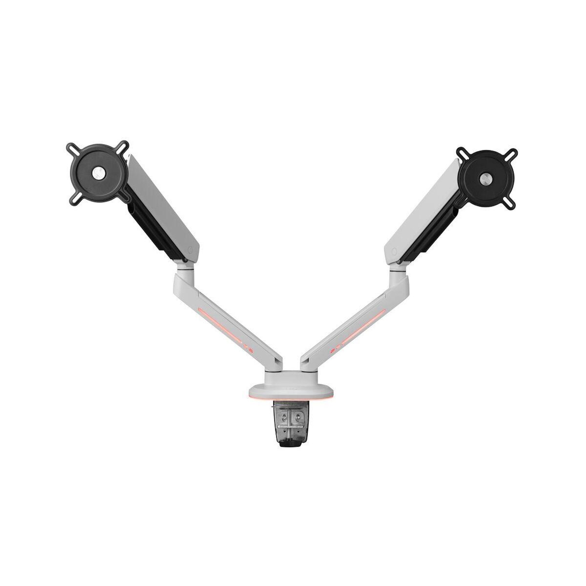 One For All Support écran PC 2 écrans 21/45'' blanc RGB inclinable