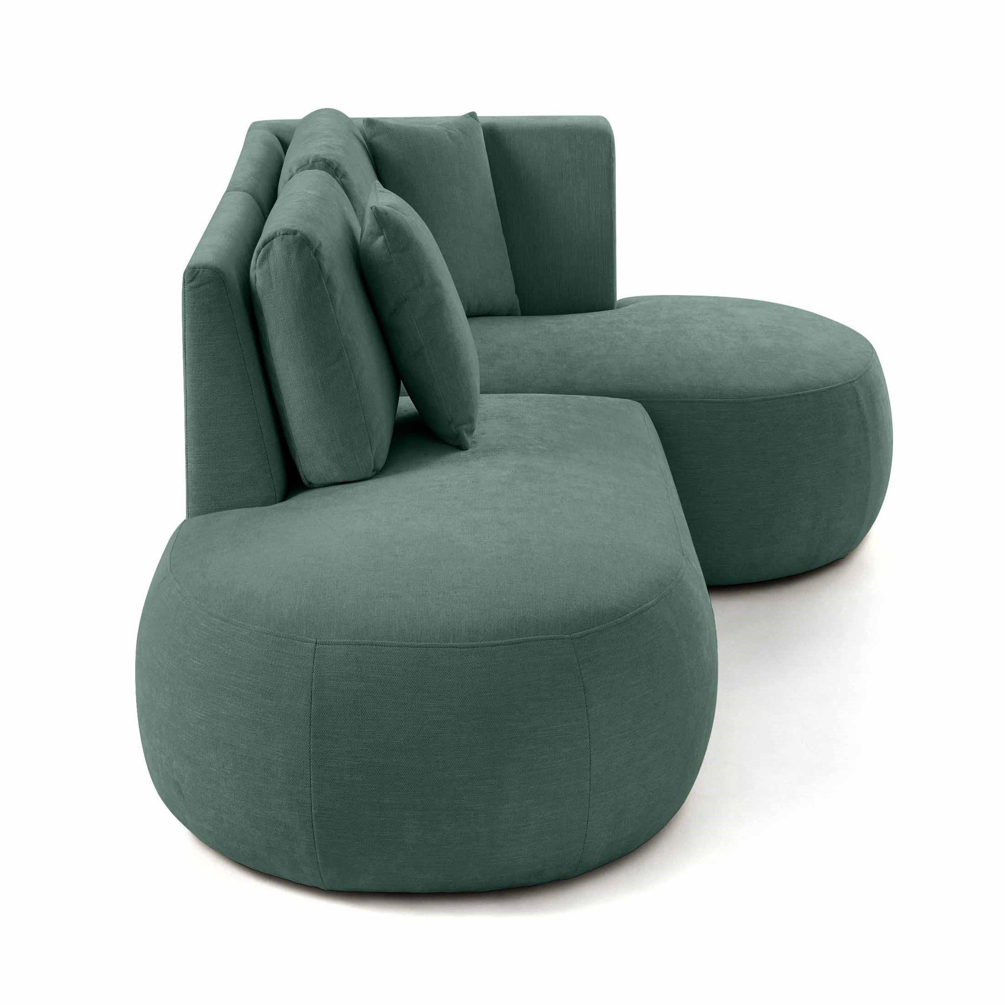Voir la diapositive 3 : LISA DESIGN Santorini - canapé modulable d'angle droit - 4 places - en tissu texturé