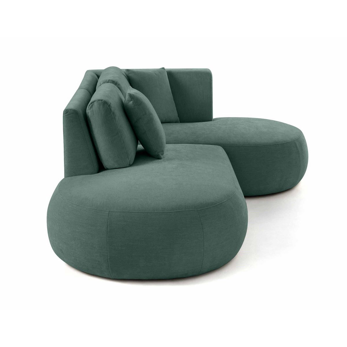 LISA DESIGN Santorini - canapé modulable d'angle droit - 4 places - en tissu texturé