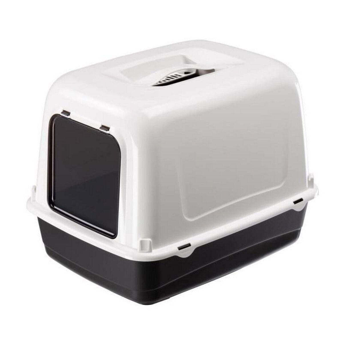 Ferplast Maison de toilette pour chat CLEAR CAT 10 - Plastique - Filtre a charbon actif - Porte - FERPLAST