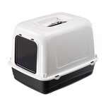 Ferplast Maison de toilette pour chat CLEAR CAT 10 - Plastique - Filtre a charbon actif - Porte - FERPLAST
