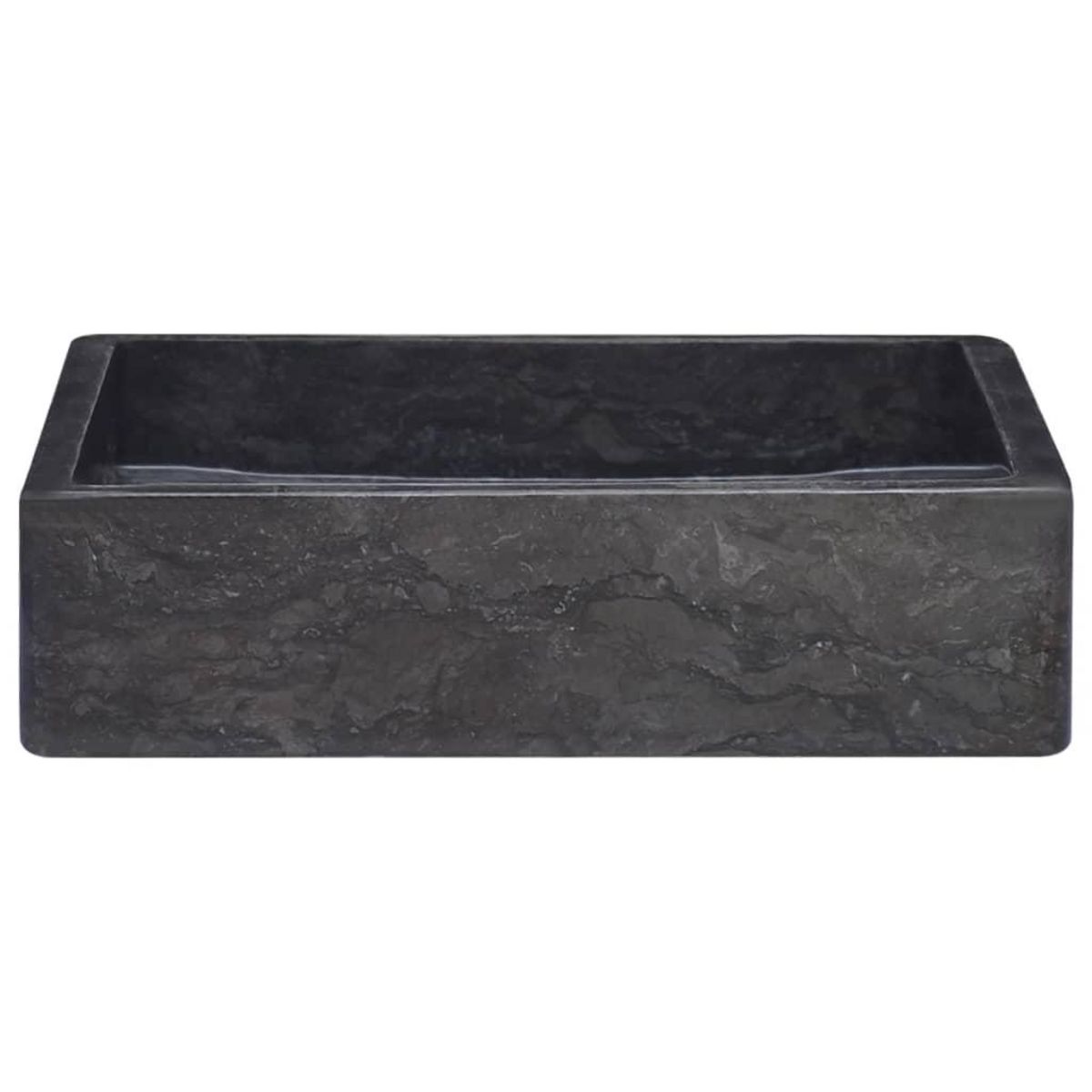 VIDAXL Lavabo Noir 40x40x10 cm Marbre
