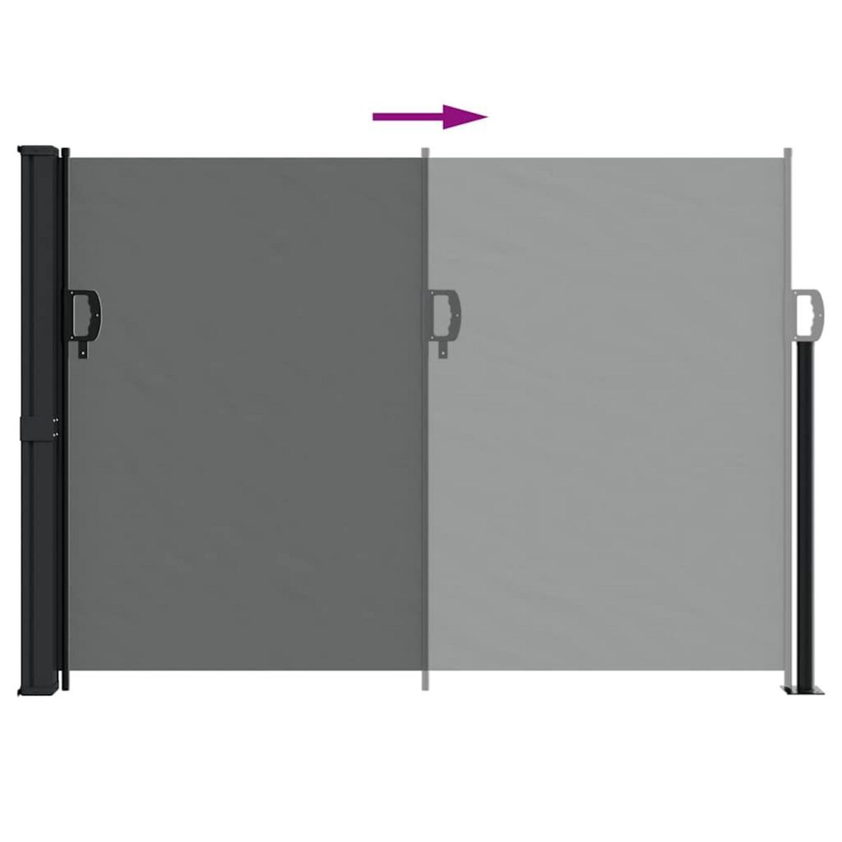 VIDAXL Auvent lateral retractable anthracite 140x300 cm