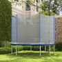 Voir la diapositive 2 : HOMCOM Filet de sécurité trampoline porte zipée Ø 244 cm 6 poteaux bleu noir