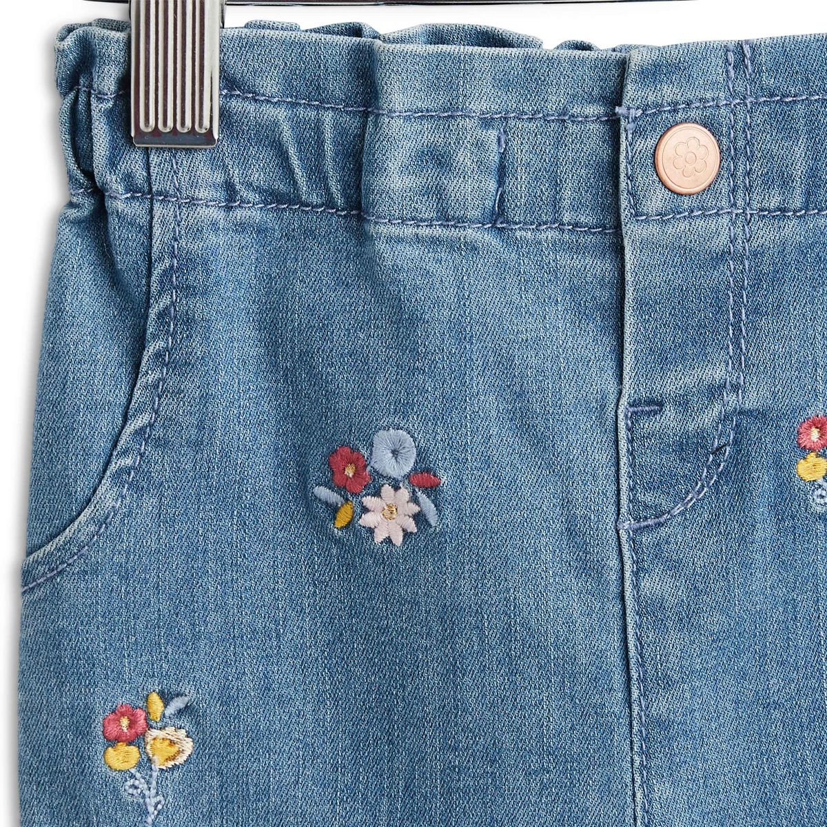 INEXTENSO Jean imprimé fleurs bébé fille