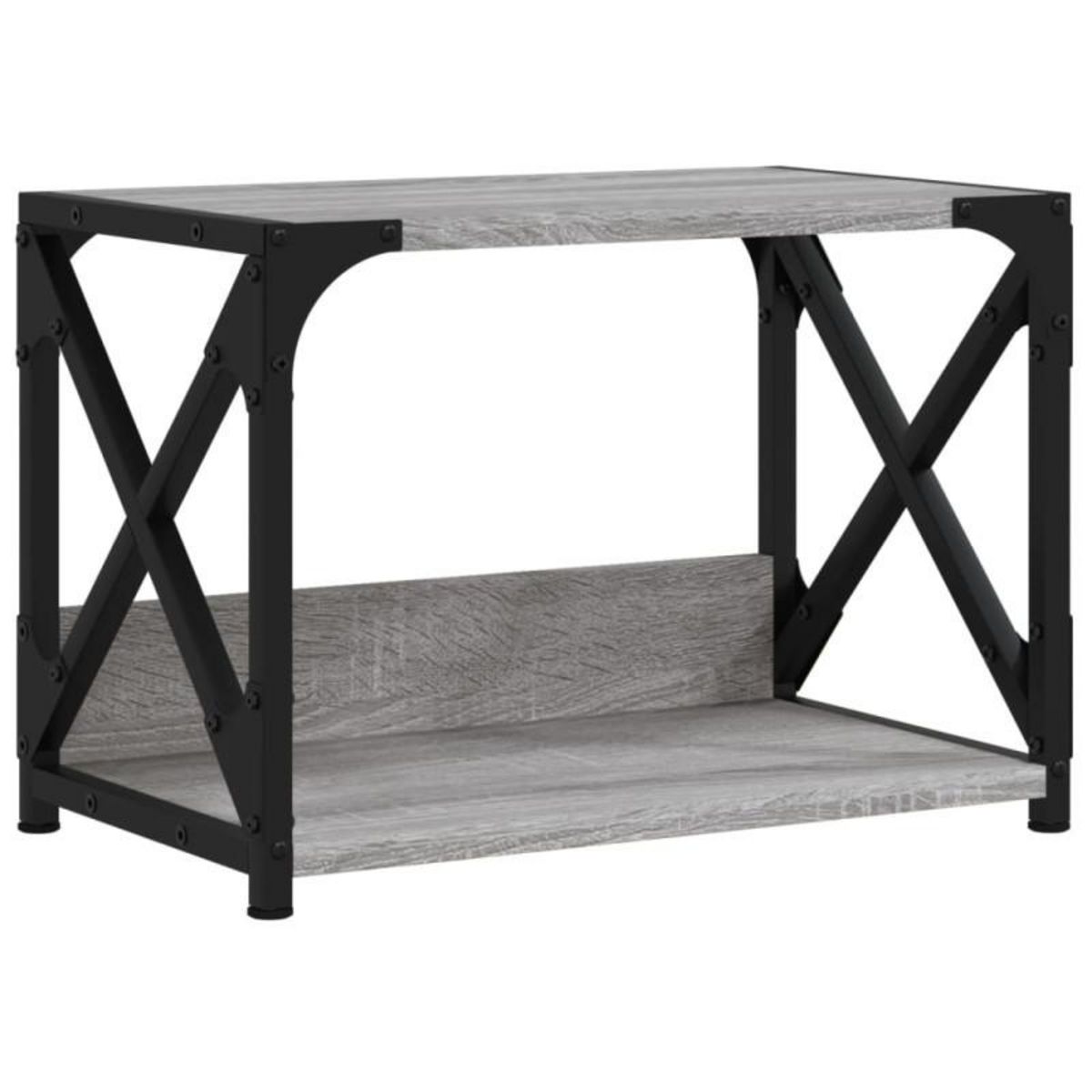 VIDAXL Support d imprimante à 2 niveaux Sonoma gris 44x26x31,5 cm