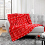 Voir la diapositive 1 : Paris Prix Plaid Flanelle Poche Pieds  Holly  125x150cm Rouge