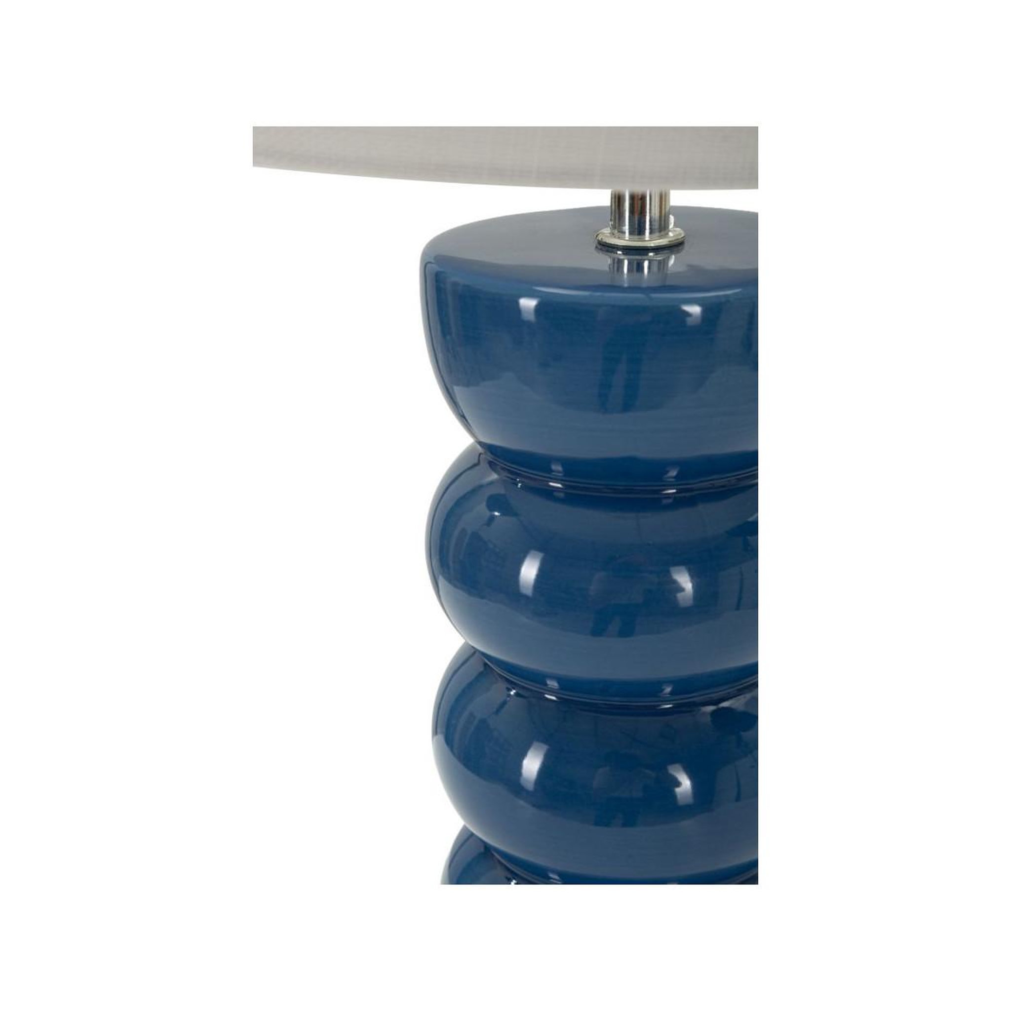 Voir la diapositive 3 : Paris Prix Lampe à Poser en Céramique  Torr  46cm Bleu