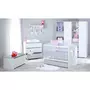 LITTLE SKY BY KLUPS Chambre complète lit bébé 60x120 - commode à langer - armoire 3 portes LittleSky by Klups Dalia - Blanc