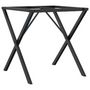 Voir la diapositive 2 : VIDAXL Pieds de table a manger cadre en X 70x70x73 cm acier