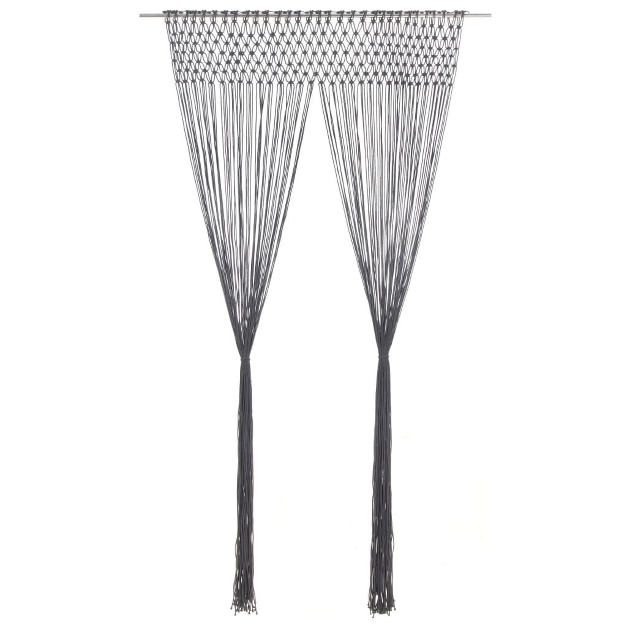 VIDAXL Rideau en macrame Anthracite 140x240 cm Coton