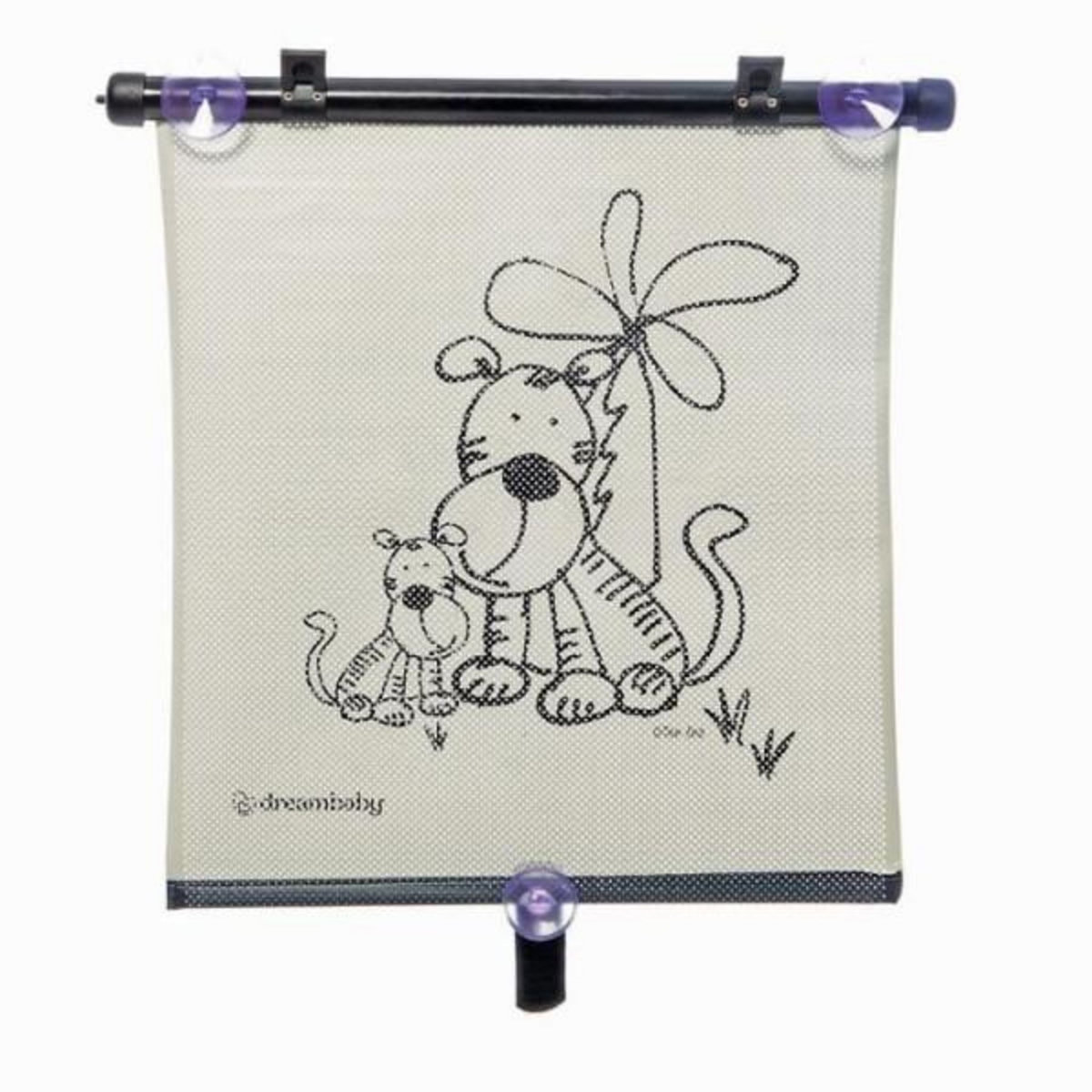 MARKET24 Store enrouleur de fenetre de voiture - DREAMBABY - Double face Zebra & Tigre Print - Réglable 2pcs