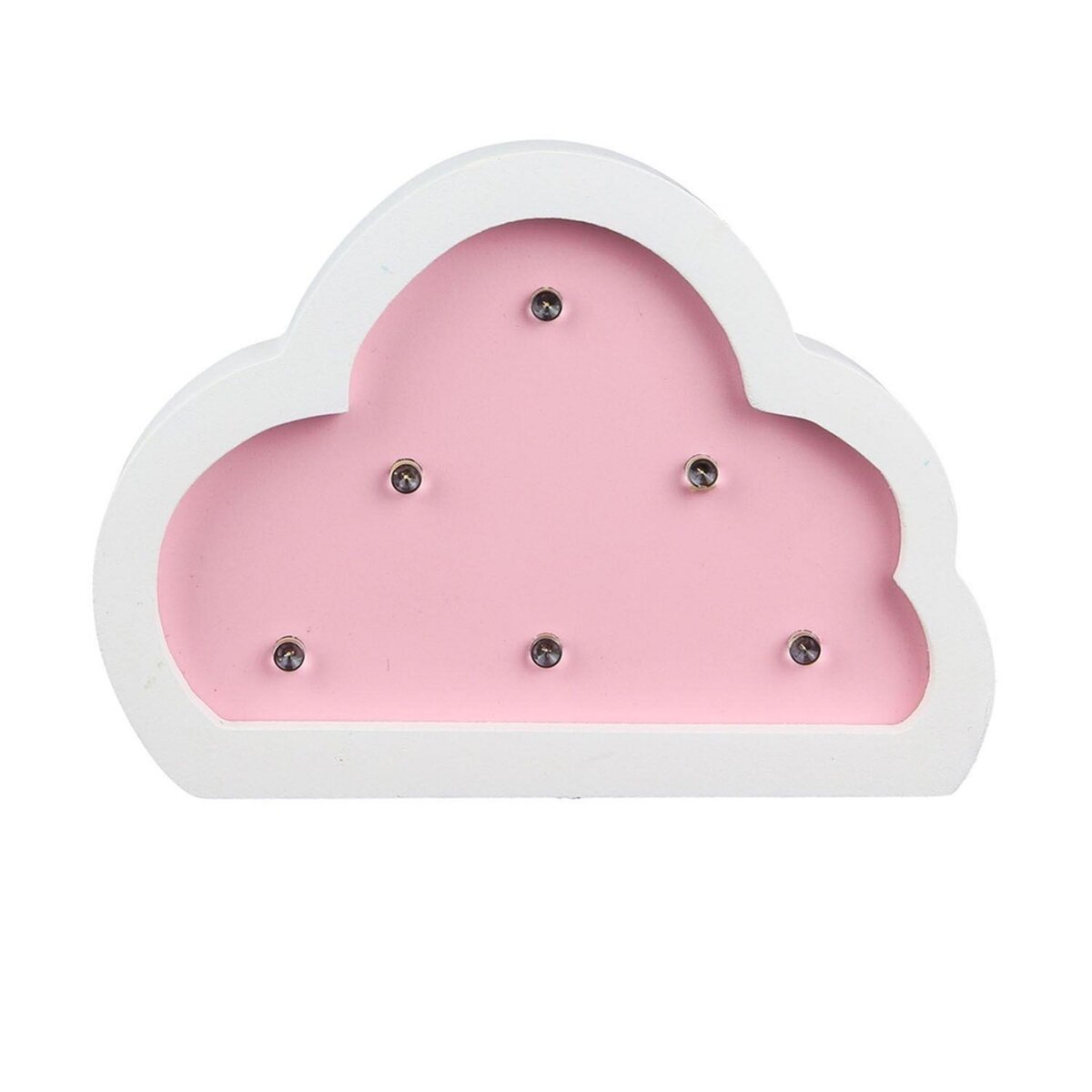 Hello Kids Lampe en bois enfant Nuage - H. 9 cm