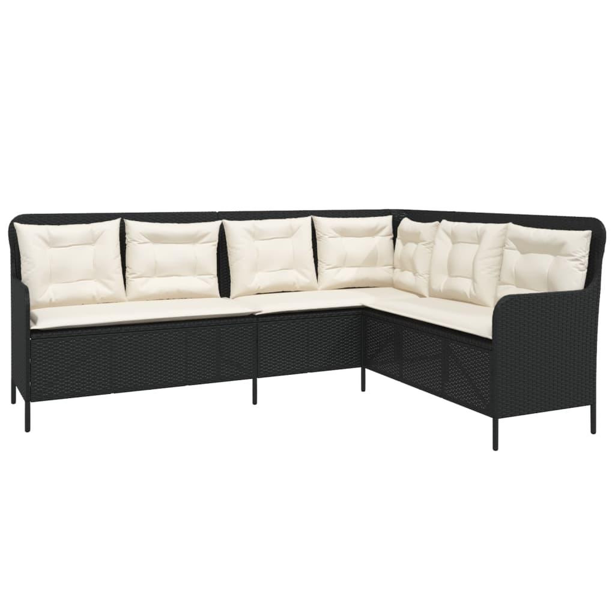 Voir la diapositive 3 : VIDAXL Canapes de jardin 2 pcs avec coussins Noir Resine tressee