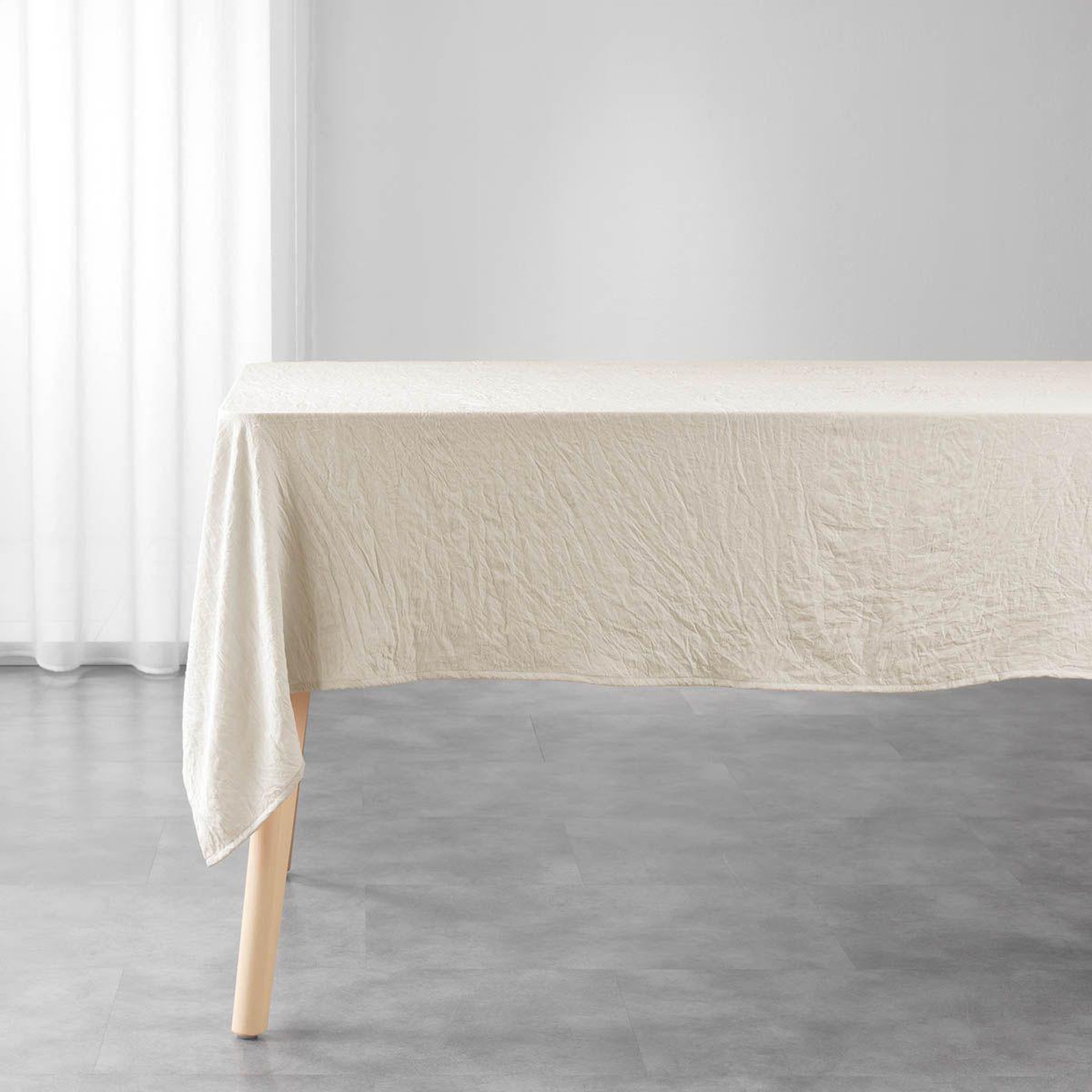 Douceur d'Intérieur Nappe microfibre  suzy  140x240cm naturel
