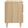 Voir la diapositive 4 : VIDAXL Table de chevet avec pieds en pin Chene sonoma 40x35x50 cm