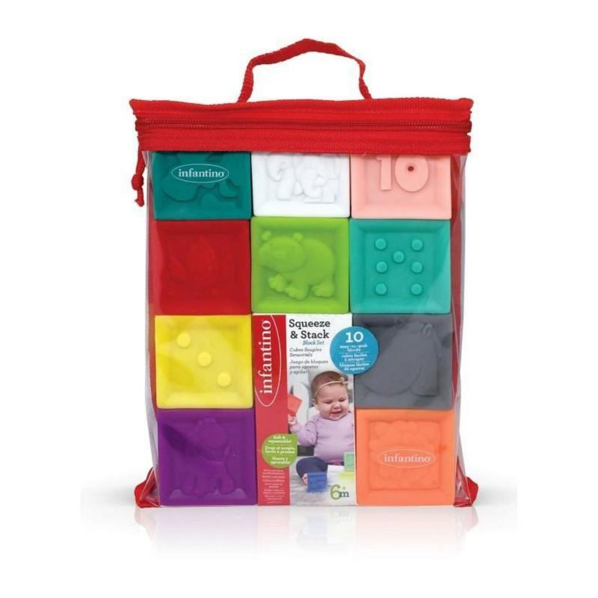 INFANTINO INFANTINO Sac vinyle 10 cubes sensoriels