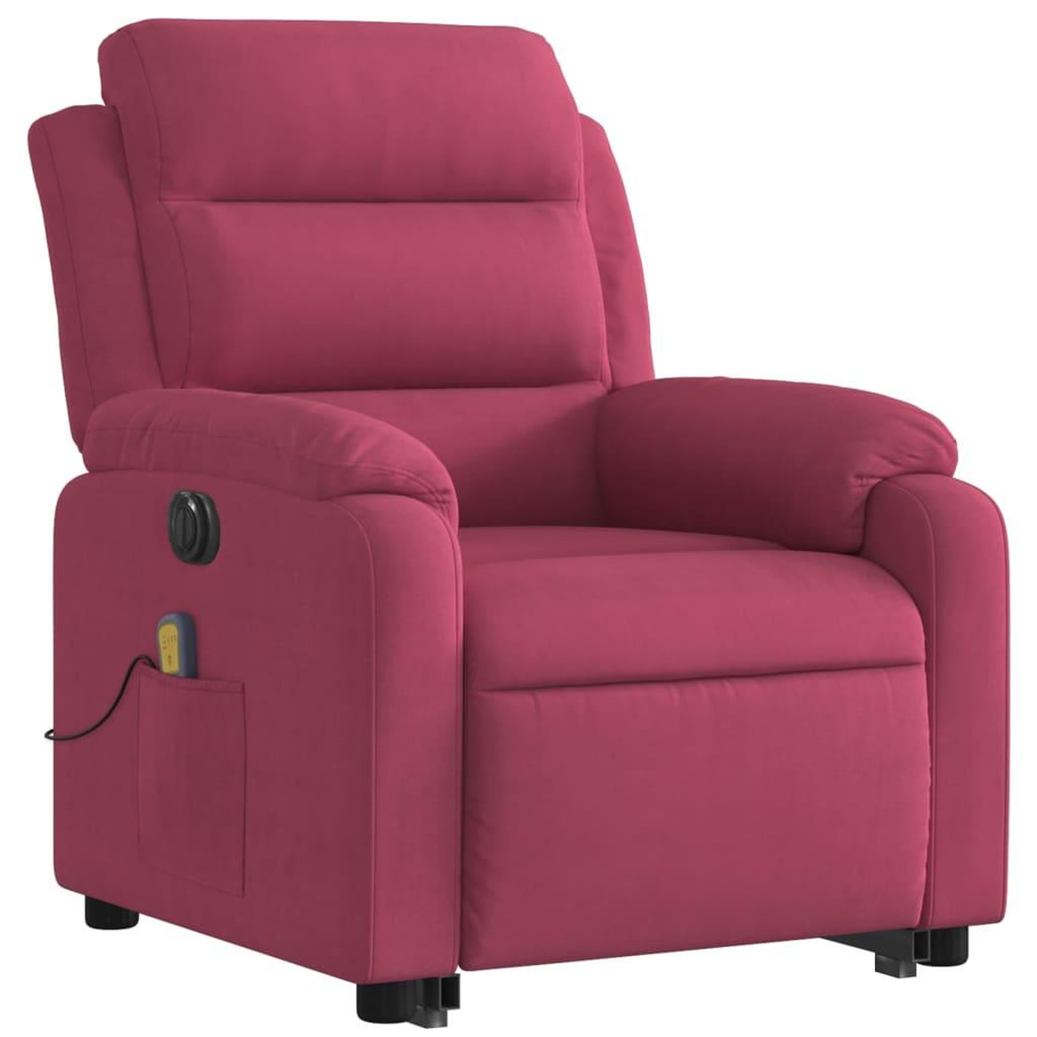 Voir la diapositive 4 : VIDAXL Fauteuil inclinable de massage electrique rouge bordeaux