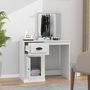 Voir la diapositive 3 : VIDAXL Coiffeuse avec miroir blanc 90x50x132,5 cm bois d'ingenierie