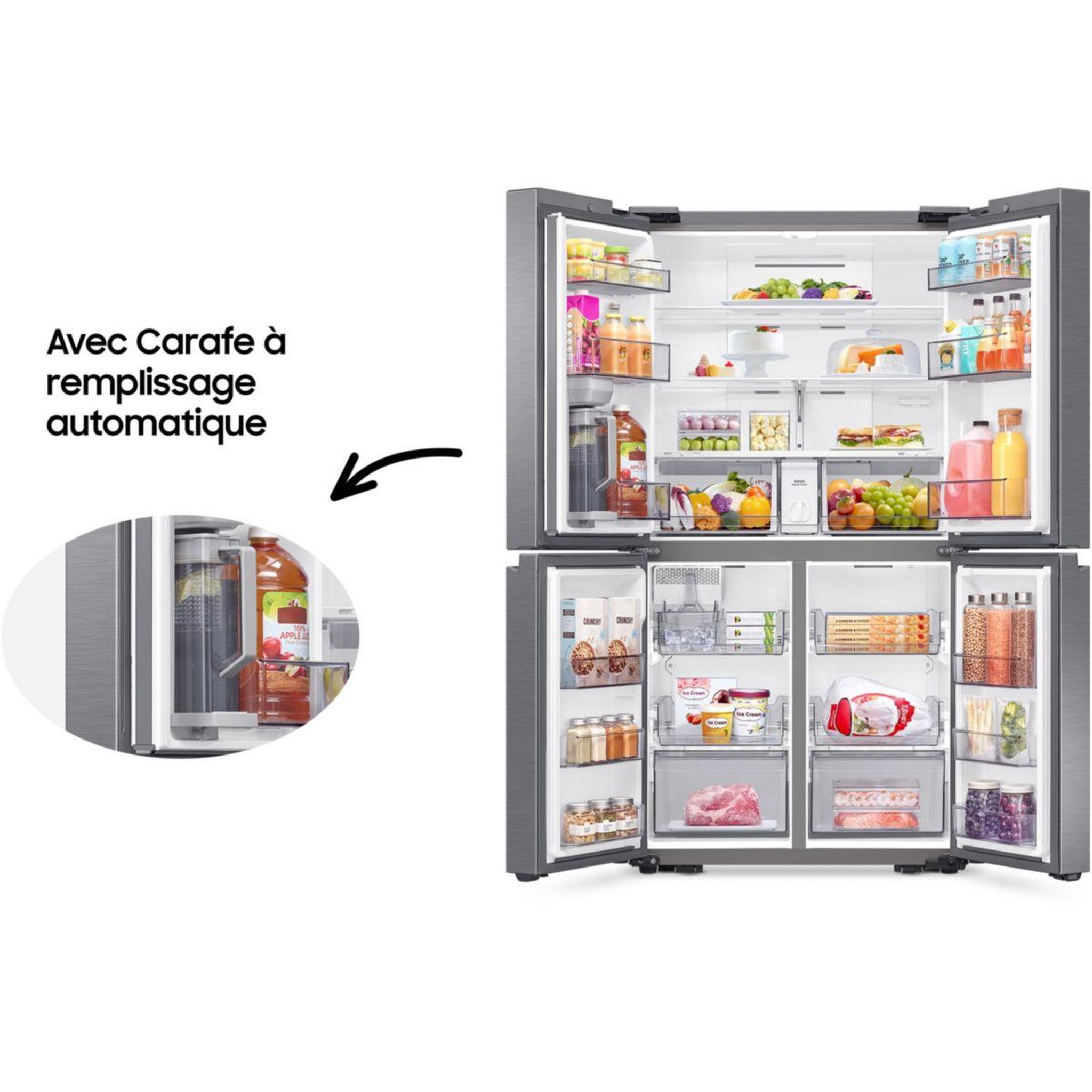 Voir la diapositive 2 : Samsung Réfrigérateur multi portes RF59C701ES9