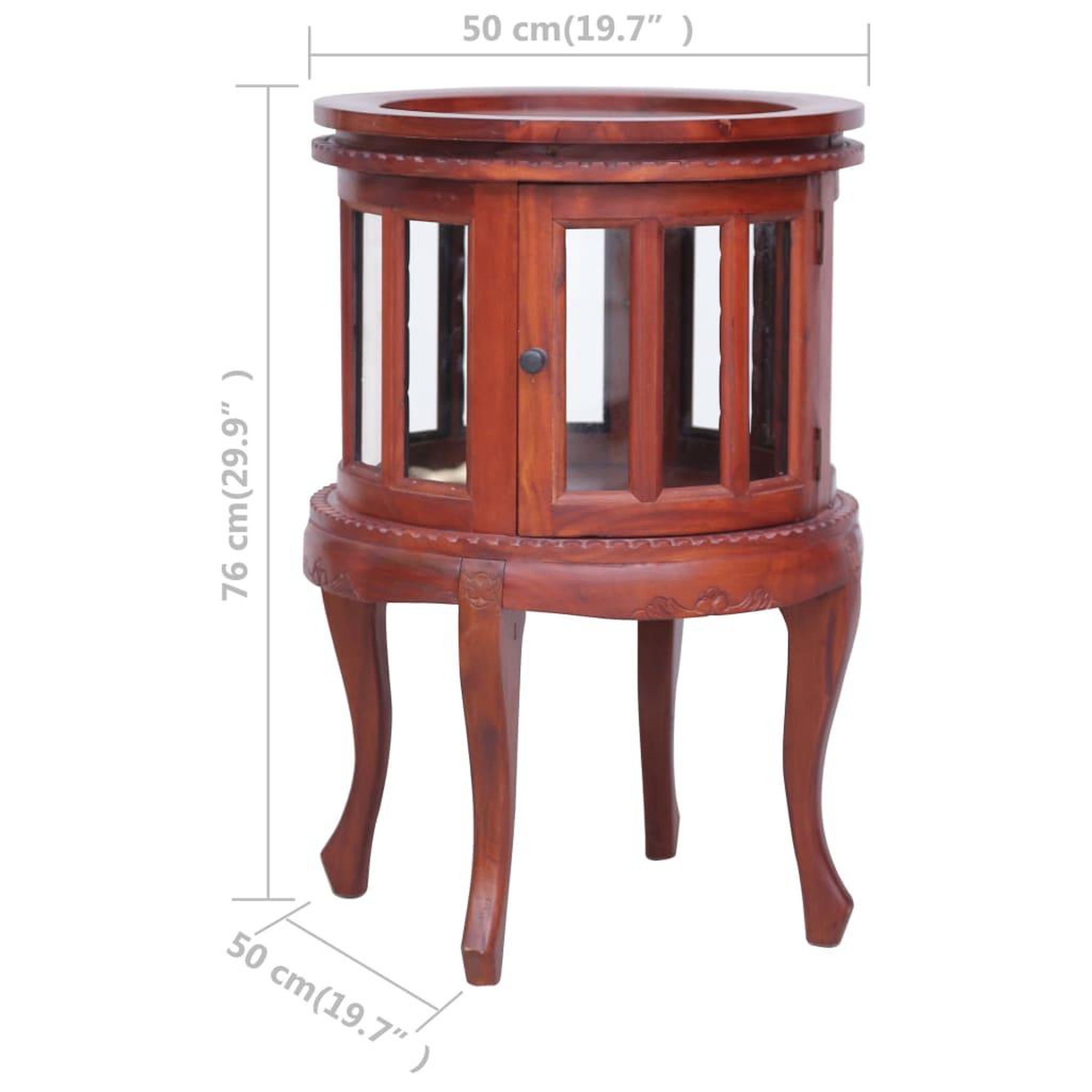 Voir la diapositive 6 : VIDAXL Armoire de vitrine Marron 50x50x76 cm Bois d'acajou massif