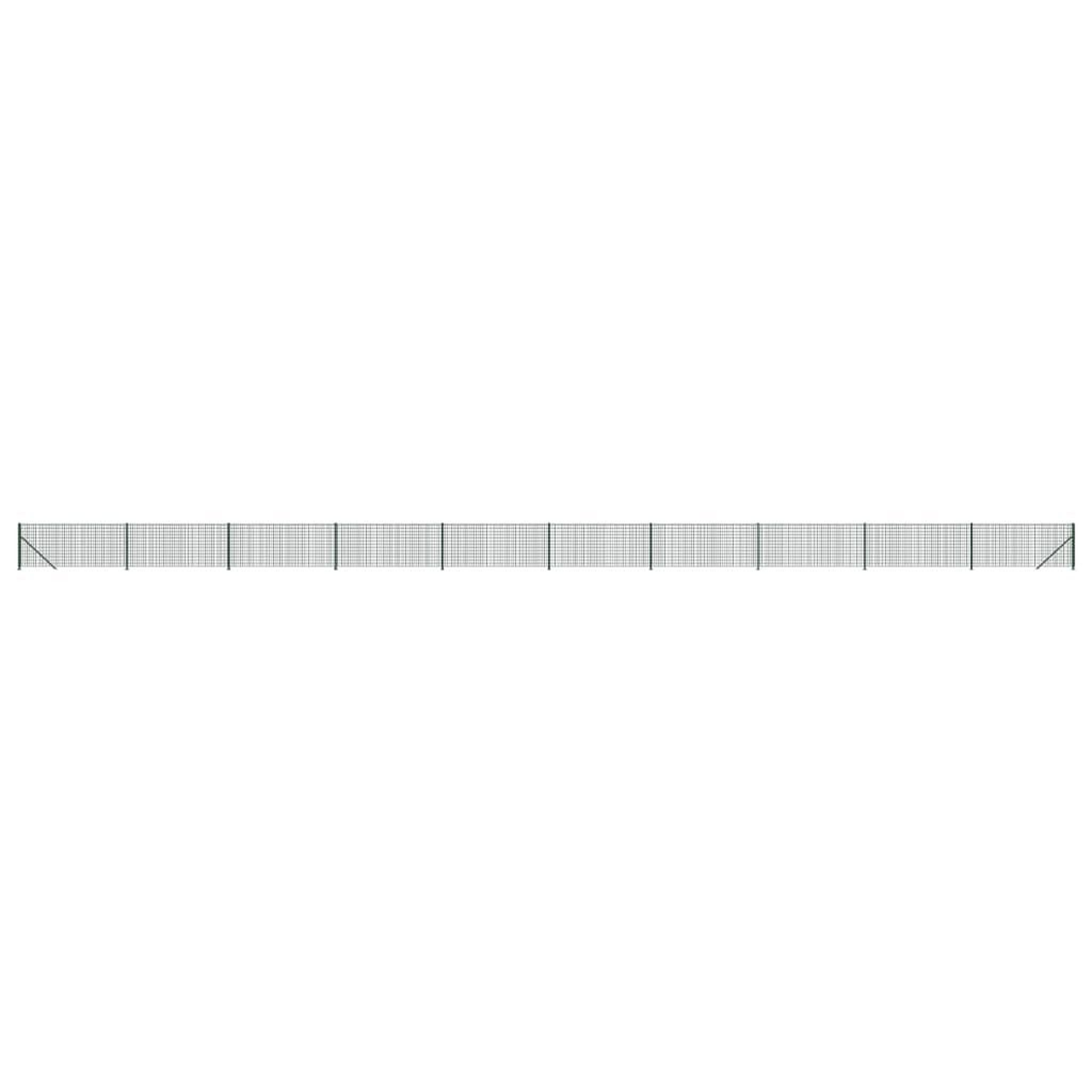 Voir la diapositive 2 : VIDAXL Cloture en treillis metallique avec bride vert 0,8x25 m