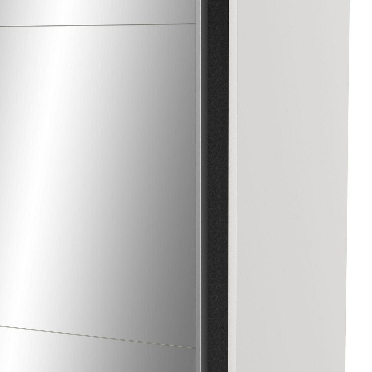 Armoire 2 portes coulissantes 1 miroir L120 cm THIBAULT