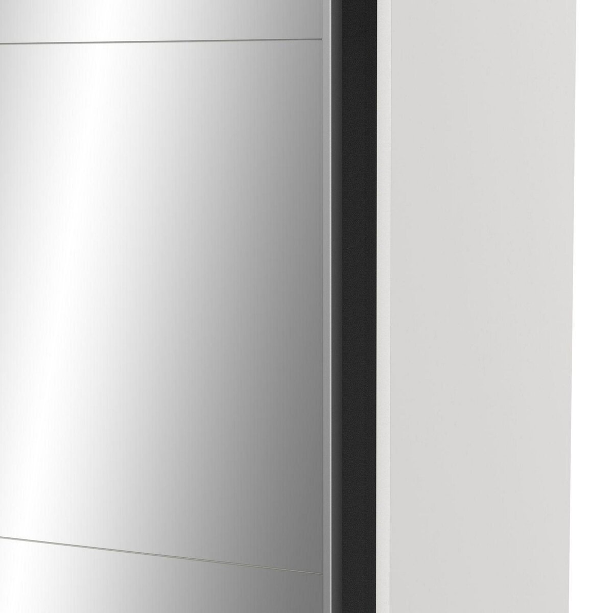 Armoire 2 portes coulissantes 1 miroir L120 cm THIBAULT