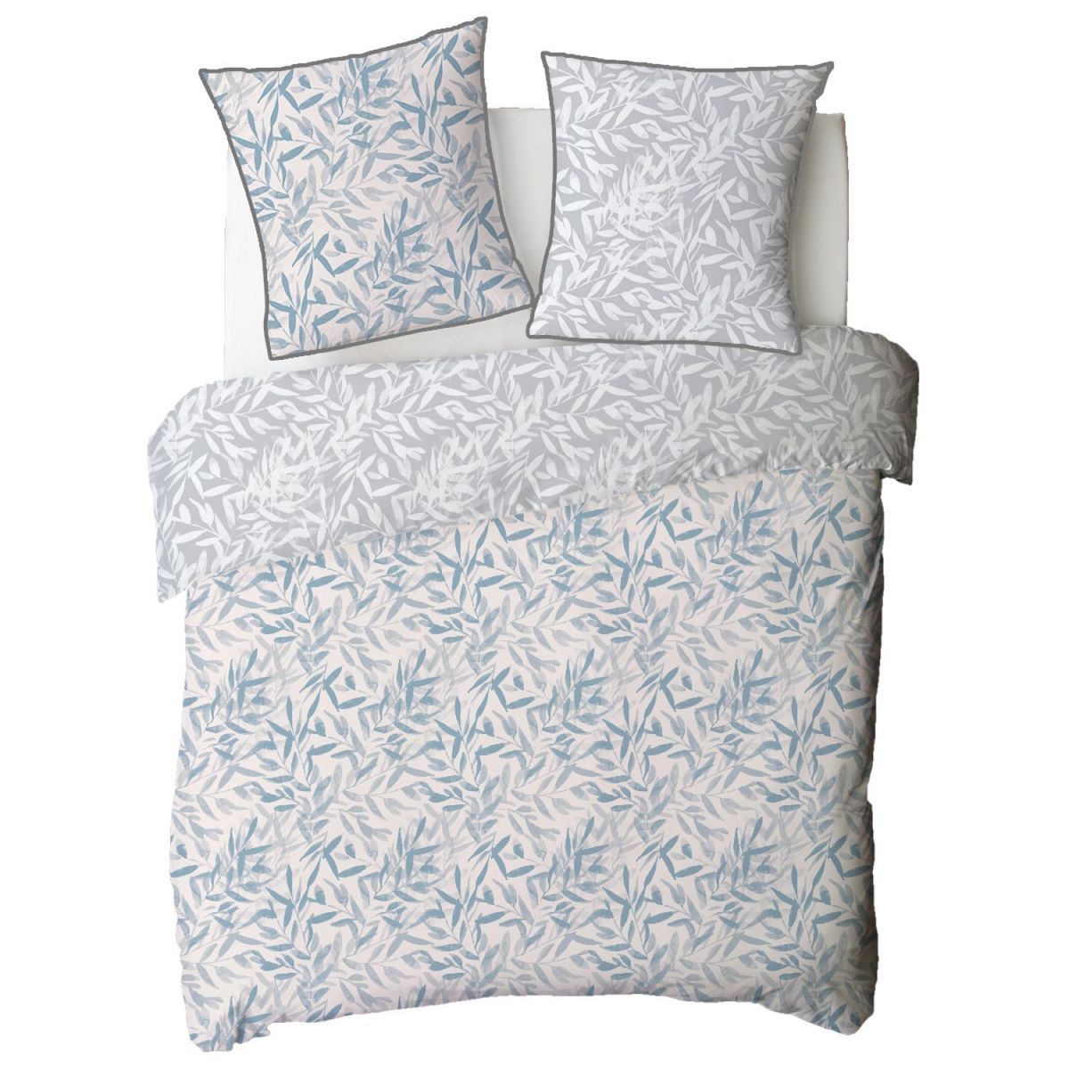 ACTUEL Housse de couette en coton 57 fils motif floral VALENTINE 