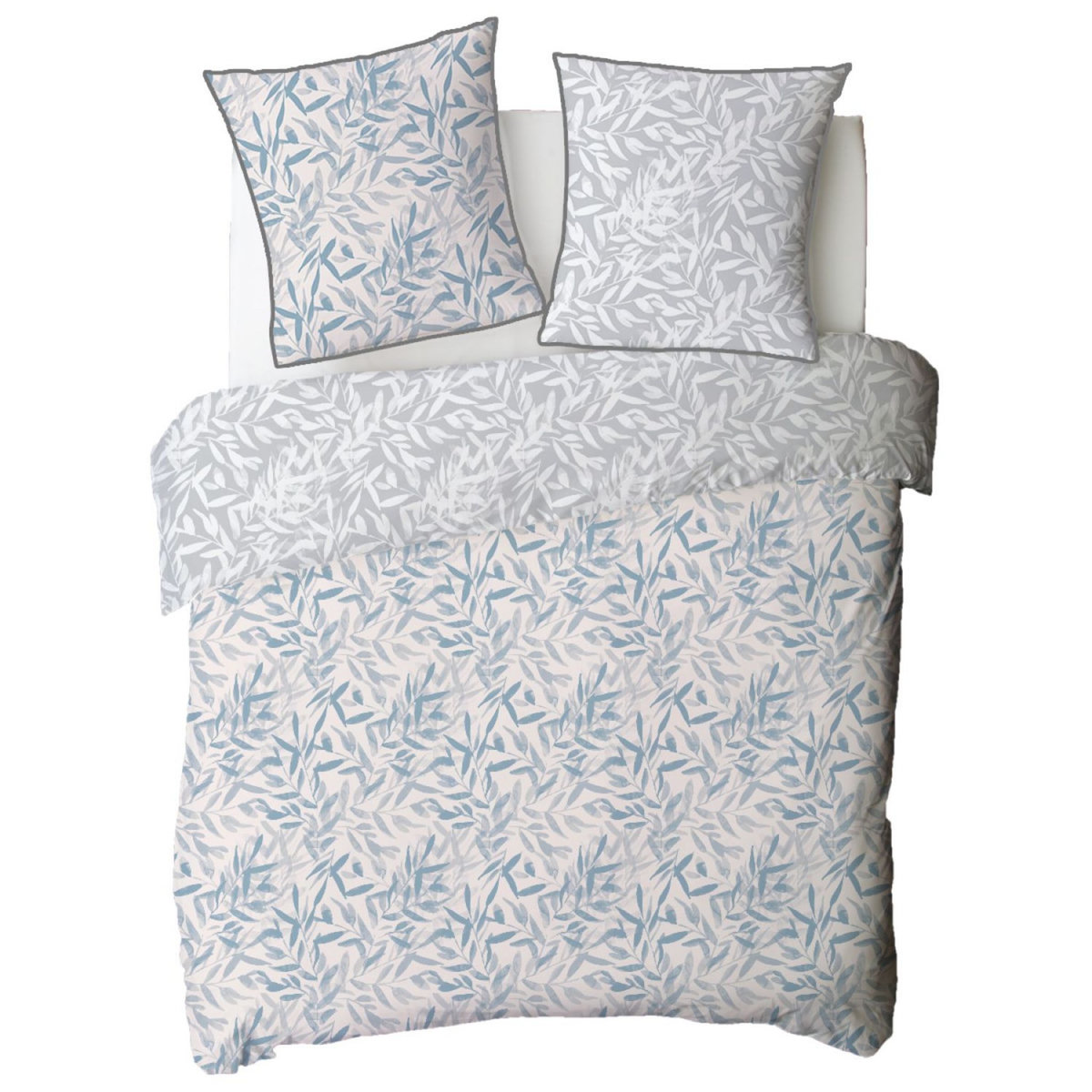 ACTUEL Housse de couette en coton 57 fils motif floral VALENTINE 