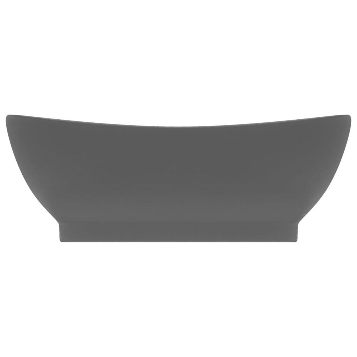 VIDAXL Lavabo ovale a trop-plein Gris fonce mat 58,5x39 cm Ceramique