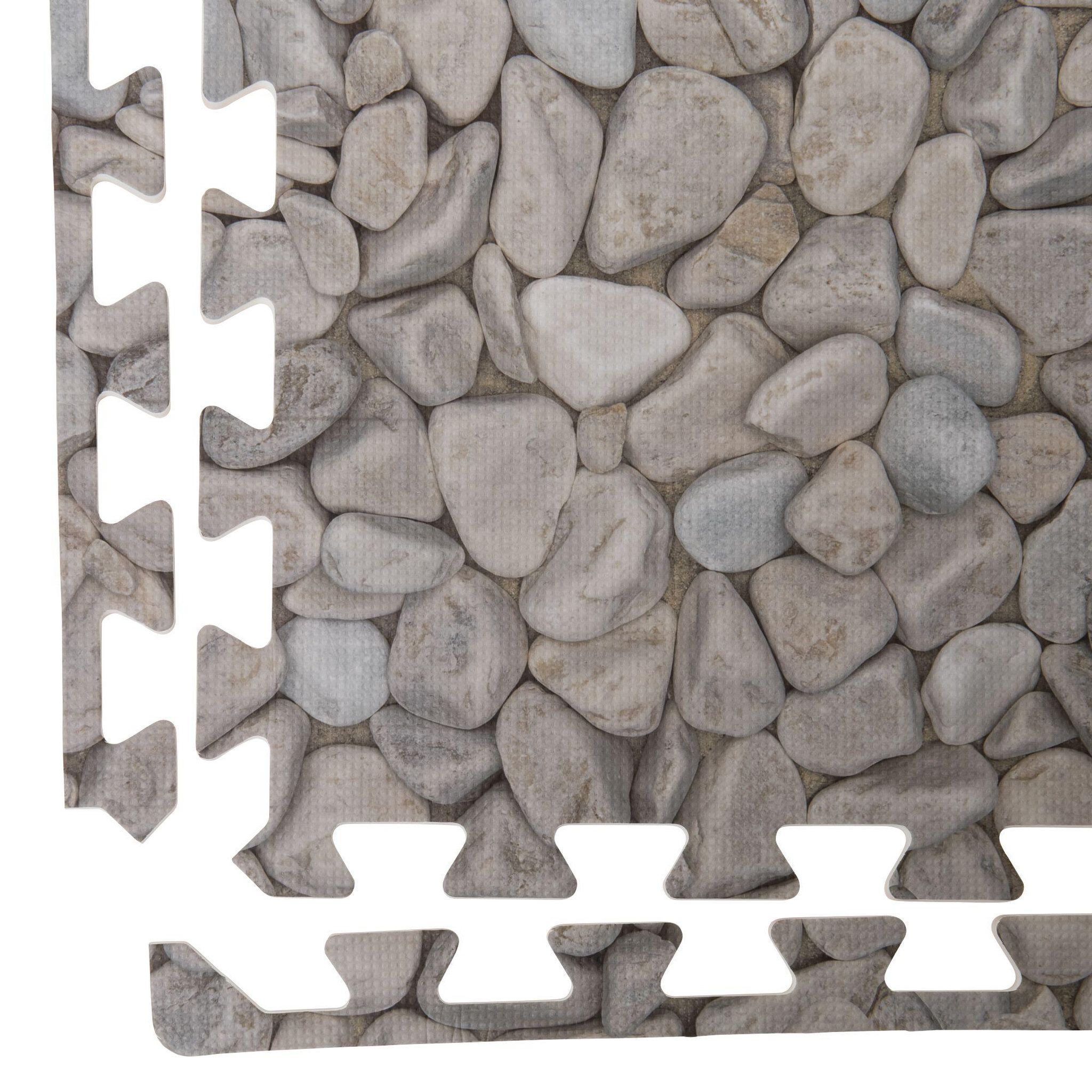 Voir la diapositive 4 : WERKAPRO Dalle pour piscine imprimé galet  50x50cm  1cm épaisseur 8 pièces WERKA PRO