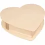 Artemio Boîte en bois à customiser 19 x 18,5 x 5 cm - Coeur