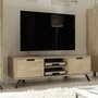 NOUVOMEUBLE Petit meuble tv moderne couleur bois clair JACE