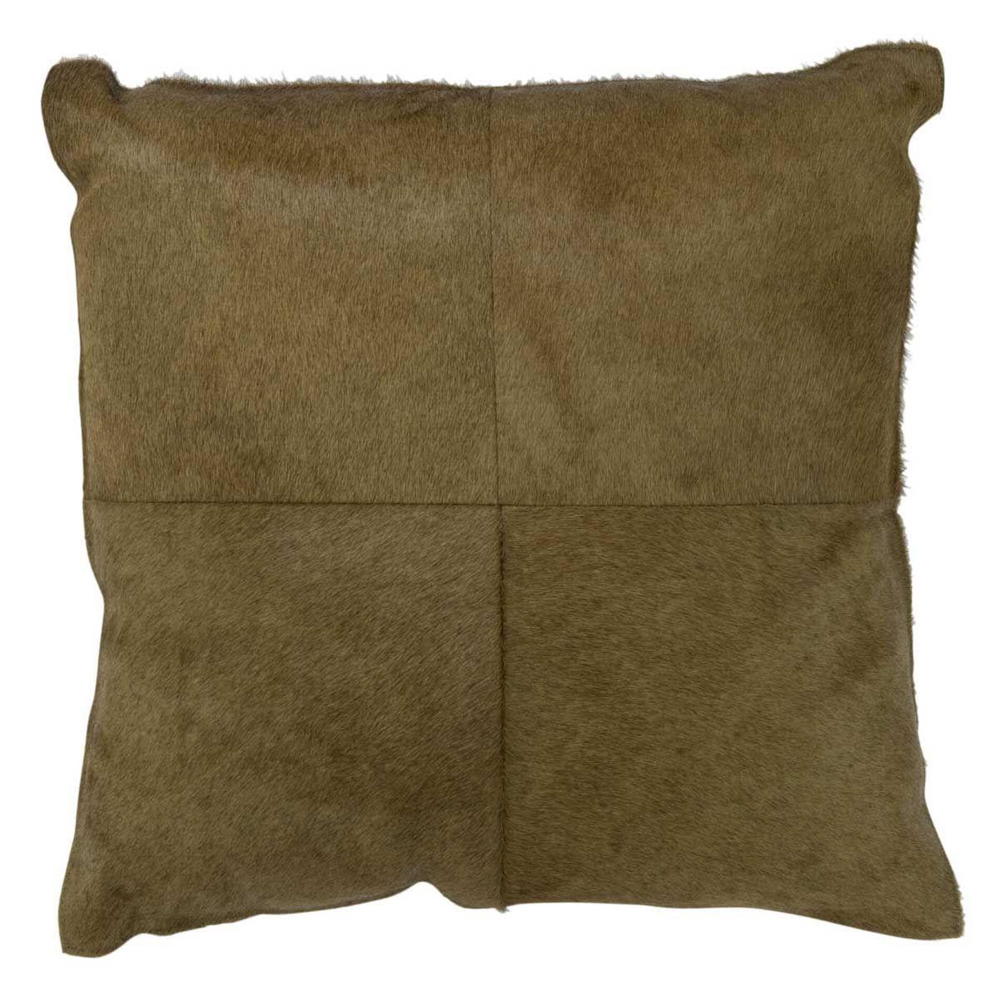 Voir la diapositive 1 : J-LINE Coussin effet peau  norbert  45x45cm vert olive
