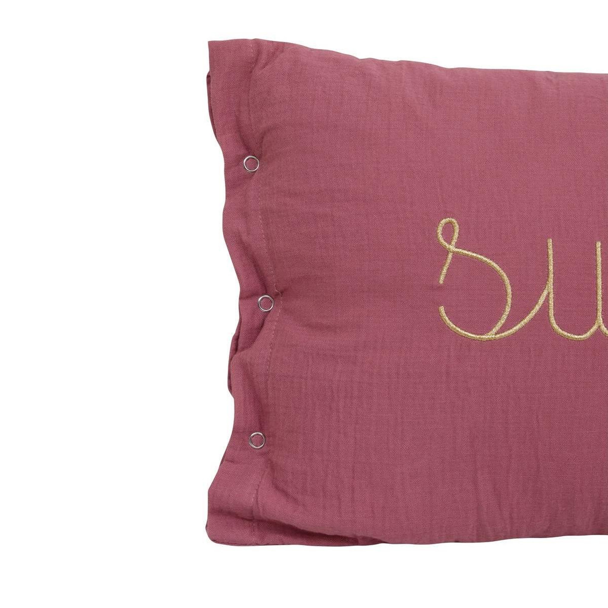 Voir la diapositive 2 : Atmosphera Kids Coussin déco  lili  30x50cm rose antique