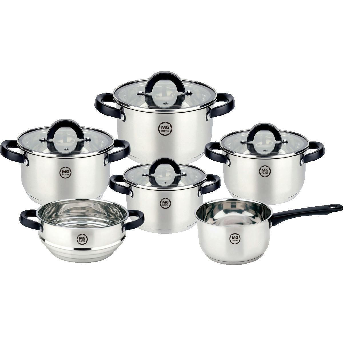 BLACK ET DECKER Batterie de cuisine Black Inox en acier inoxydable