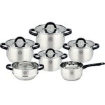 BLACK ET DECKER Batterie de cuisine Black Inox en acier inoxydable