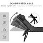 Voir la diapositive 4 : OUTSUNNY Lot de 2 bains de soleil transats pliables inclinables 4 positions acier textilène noir