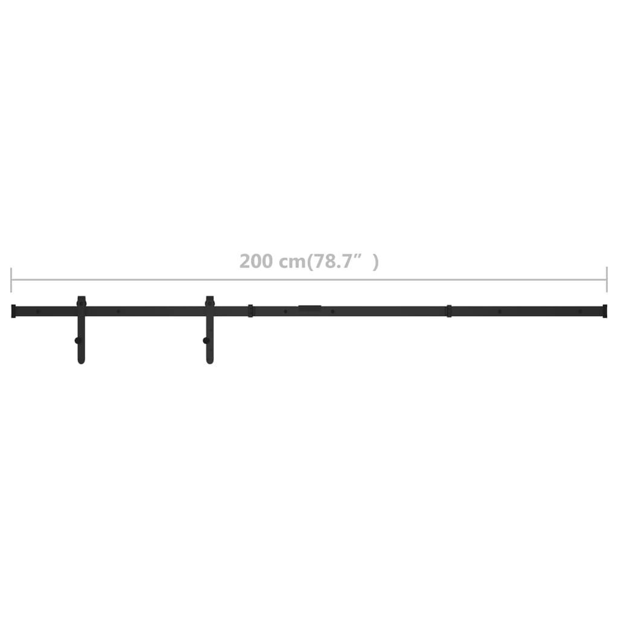 Voir la diapositive 6 : VIDAXL Kit mini de porte d'armoire coulissante Acier au carbone 200 cm